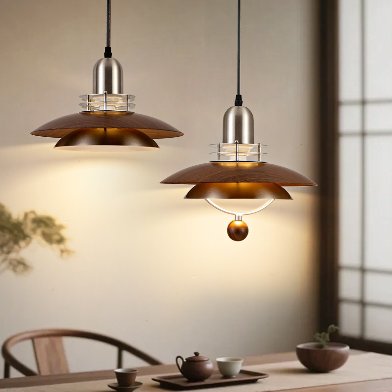 Vindorli Japandi Layered Disc Pendant Light Vindorli Japandi Layered Disc Pendant Light Dining Room Hdb